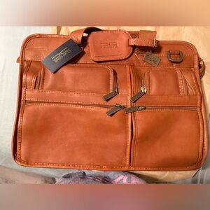 DC Men's Leather Briefcase - Tan